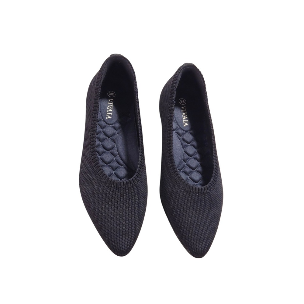 VIVAIA Aria Pointed Toe Knit Flats Black Women's Size 36 EU - Picture 4 of 10